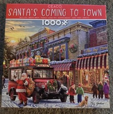 CEACO Santa's Coming To Town 1000 Piece Puzzle EUC