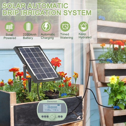 Solar Automatic Drip Irrigation System Kit, 15-Pot Automatic Watering System ... - Picture 8 of 8