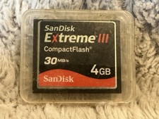 SanDisk Extreme III 30MB/S 4gb CF Memory CARD compact flash card SDCFX