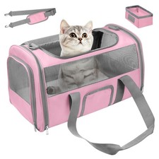 Soft-Sided Cat Carrier for Pets Up to 15lbs, Airline Approved Under-Seat Trav...