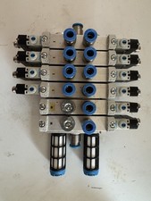 Festo Air Valve Manifold 4x Vuvg-l14-p53e-t-g18-1p3, 2x vuvg-l14-m52-at-g18-1p3