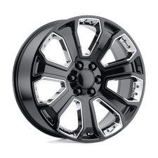 22x9 Perf Replicas Pr113 Black Chrome Accents Wheels 6x5.5 24mm Set Of 4 22x9 Perf Replicas Pr113 Black Chrome Accents Wheels 6x5.5 24mm Set Of 4