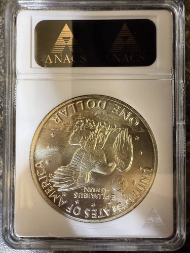 1972 S Dollar Eisenhower 40% Silver ANACS MS-67 - Picture 2 of 2