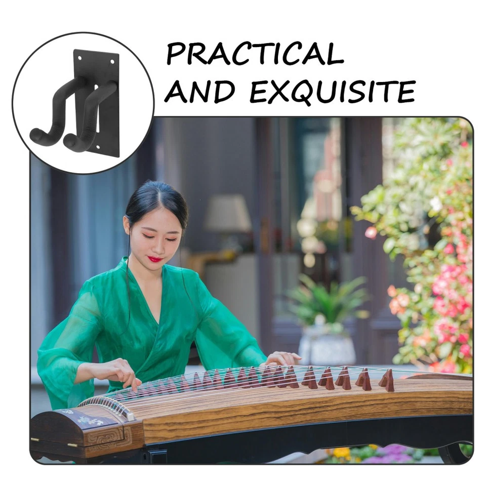  Appendiabiti da parete Guzheng Supporto da parete acustico Guzheng Appendiabiti - Immagine 2 di 4