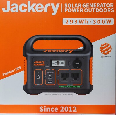 Portable Power Station 300W(Peak 600W), 288Wh Solar GeneratorUSB-C PD100W, LiFePO4 Battery Backup, 110V Pure Sine Wave AC Outlet, For CPAP Outdoor Camping Travel Emergency Home Use