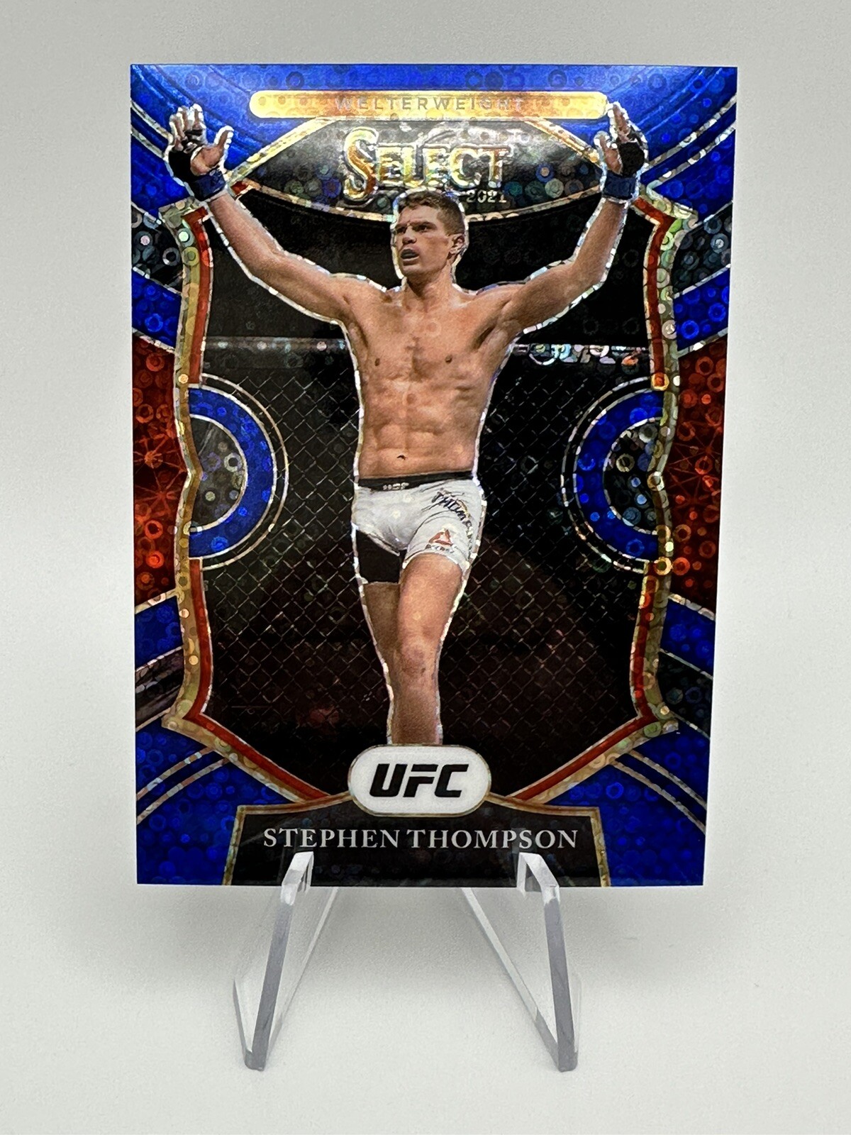 Stephen Thompson 2021 Select UFC Concourse #51 Blue Disco Prizm /99 WONDERBOY