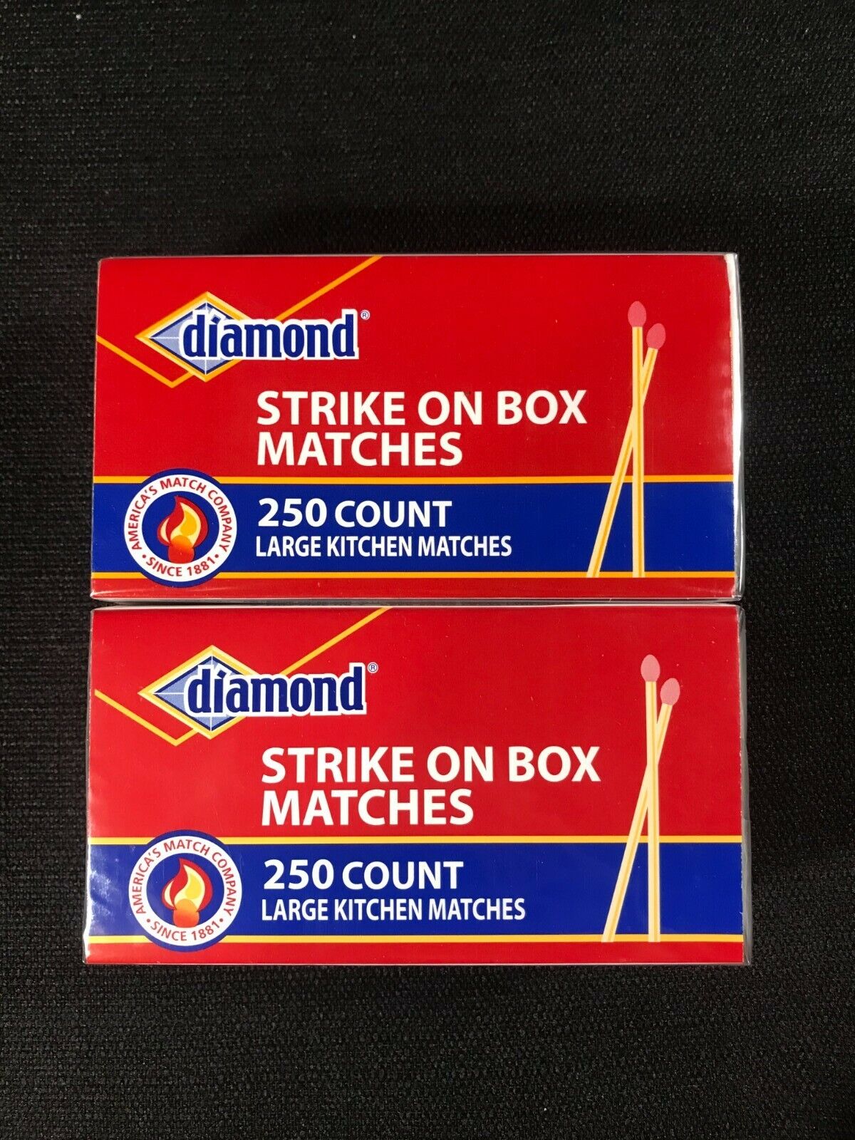 Strike 2021 spring and summer new On Box Large Kitchen Matches National uniform free shipping TIP RED 250 DIAMOND 2 Count