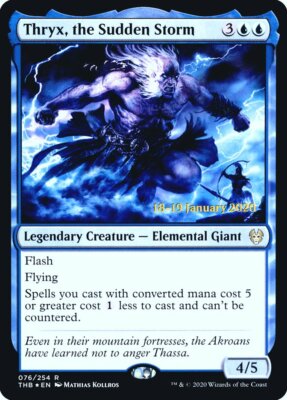 MTG THRYX, THE SUDDEN STORM ITALIAN FOIL EXC TRYX, LA TEMPESTA IMPROVISA