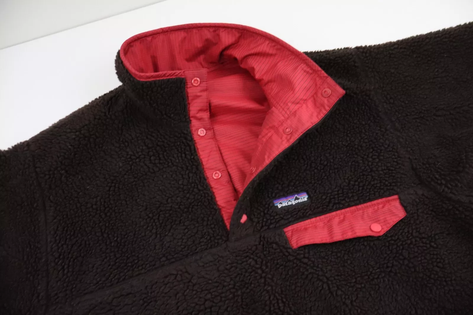 patagonia deep pile synchilla snap-t pullover fleece coat jacket