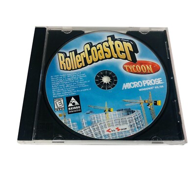 RollerCoaster Tycoon PC Roller Coaster Computer Game (1999) Vintage Computer