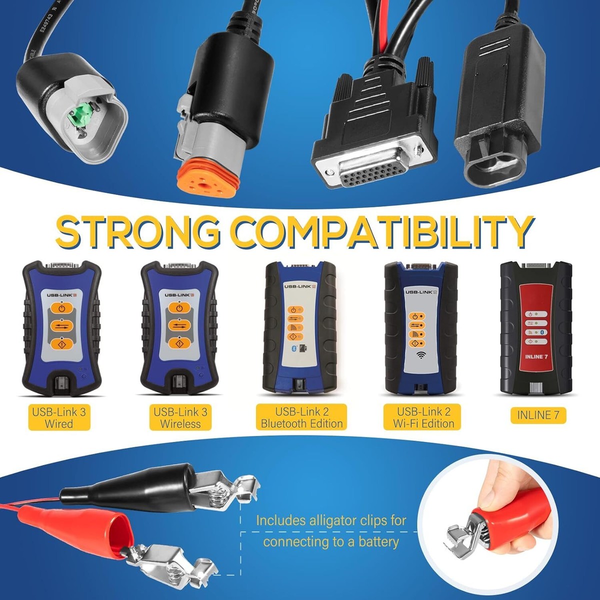 3-Pin Diagnostic Adapter Cable for Nexiq USB Link 2&3 Cummins 2&3