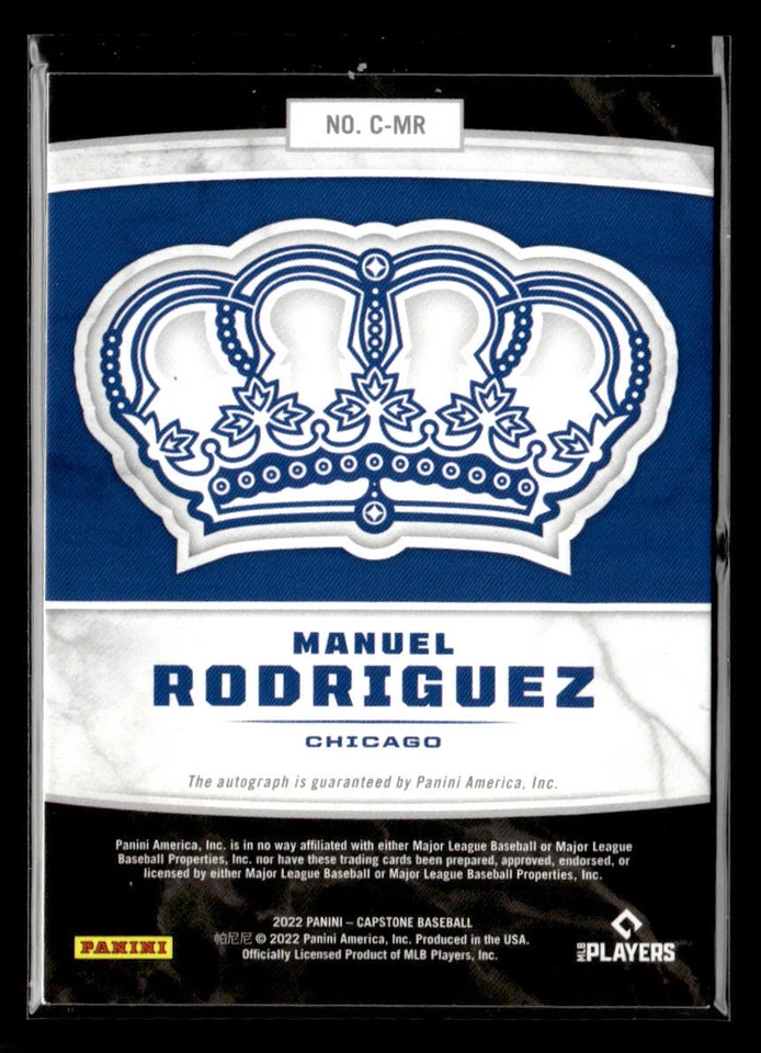 2022 Panini Capstone #C-MR Manuel Rodriguez Crown Autographs - Image 2 of 2