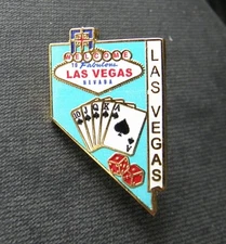 WELCOME TO LAS VEGAS NEVADA US STATE MAP LAPEL PIN BADGE APPROX 1 INCH