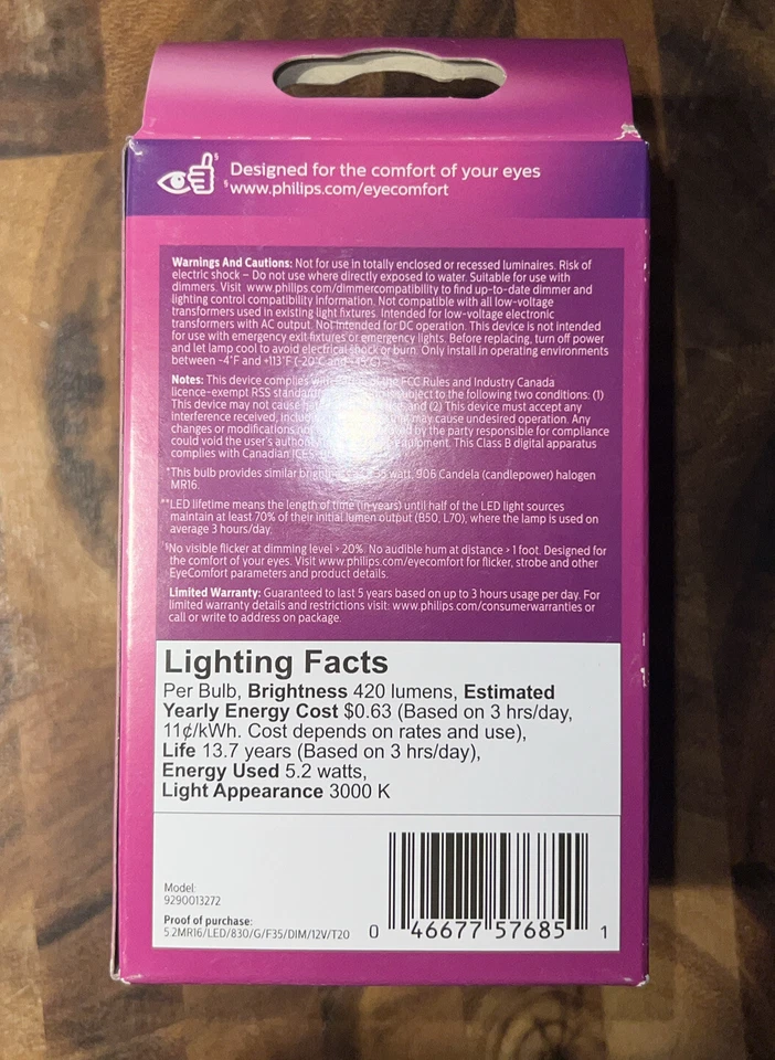 Philips 423780 10-Watt (35-Watt) MR16 LED Dimmable Indoor 12-Volt Light Bulb - Image 2 of 4