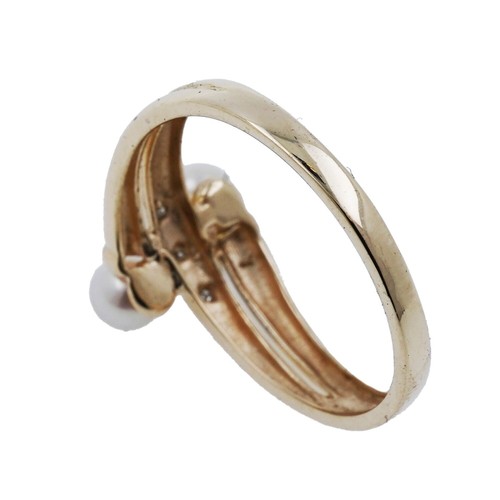 Akoya Zuchtperlen Ring 585 Gold 14 Kt Bicolor Diamant Damen Wert 690,- - Bild 2 von 8