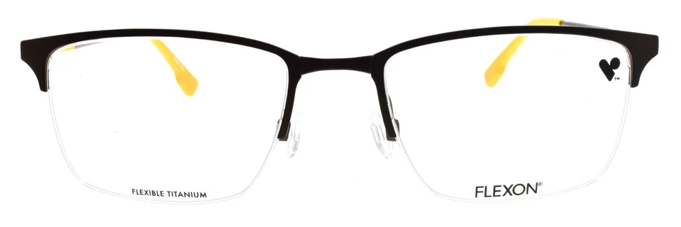 Flexon E1130 210 Men's Glasses Frames Half-rim Matte Coffee 55-20-145 Titanium - Image 2 of 3