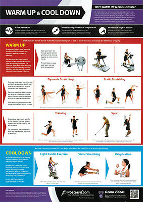 SHOULDER WORKOUT Professional Fitness Training Gym PosterFit Poster w//QR Code