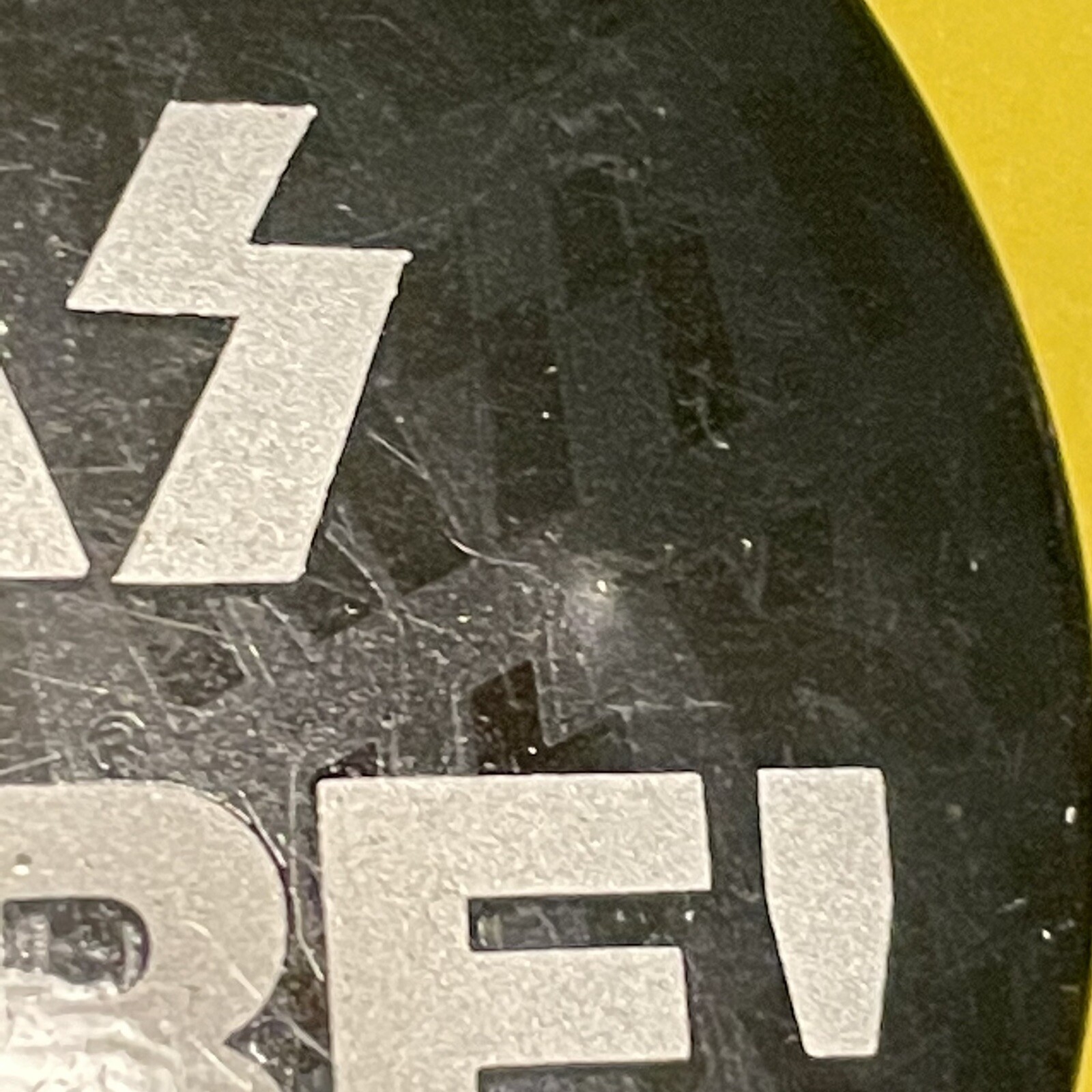 KISS I WAS THERE BUTTON VINTAGE AUCOIN 70,S