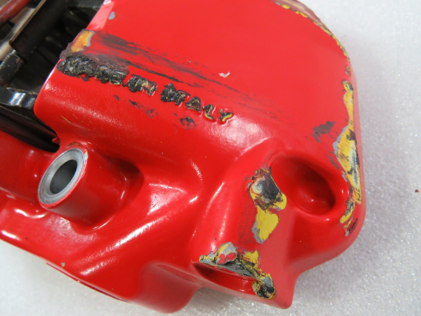Ferrari 458 Italia, Spider, RH, Front Brake Caliper, Red, Dmg, Used, P/N 261777