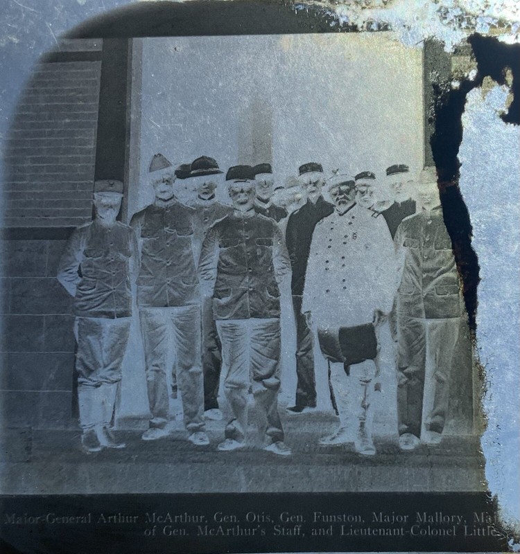 General Arthur MacArthur, Jr Vintage Glass Negative 