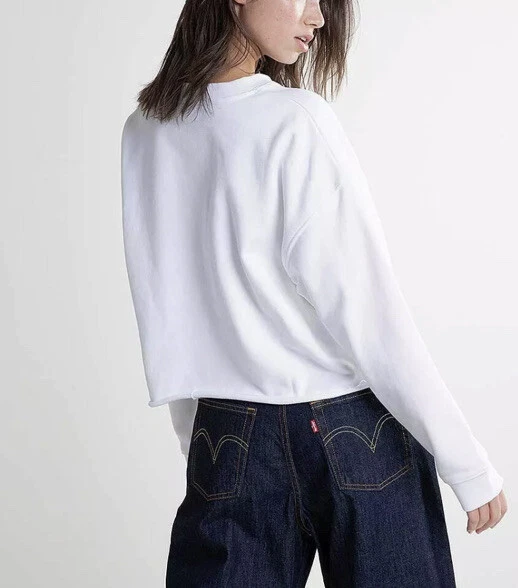 Levi's raw cut crop hoodie sale