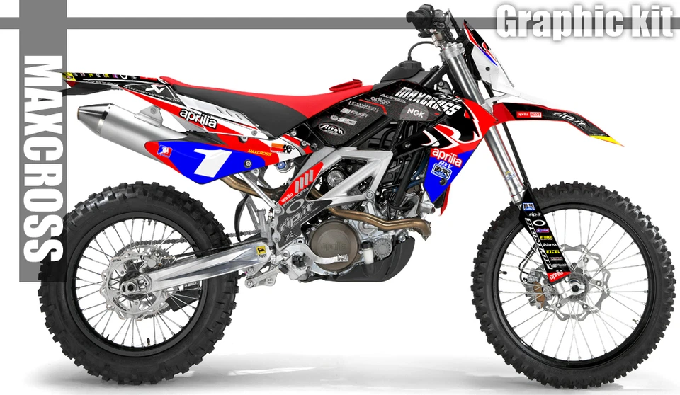 Kit gráfico diseño Maxcross calcomanía completa PARA Aprilia 2006-2011 SXV RXV 450 550 Foto 2 de 4