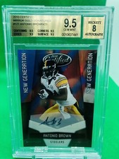 Antonio Brown 2010 Certified /25 Gold Auto RC SP Rookie BGS 9.5 Autograph 8