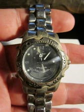 LADIES' ARMITRON ALARM CHRONOGRAPH WATCH HEAVY RUNS GREAT  7 1/2" WRIST- GW-22A