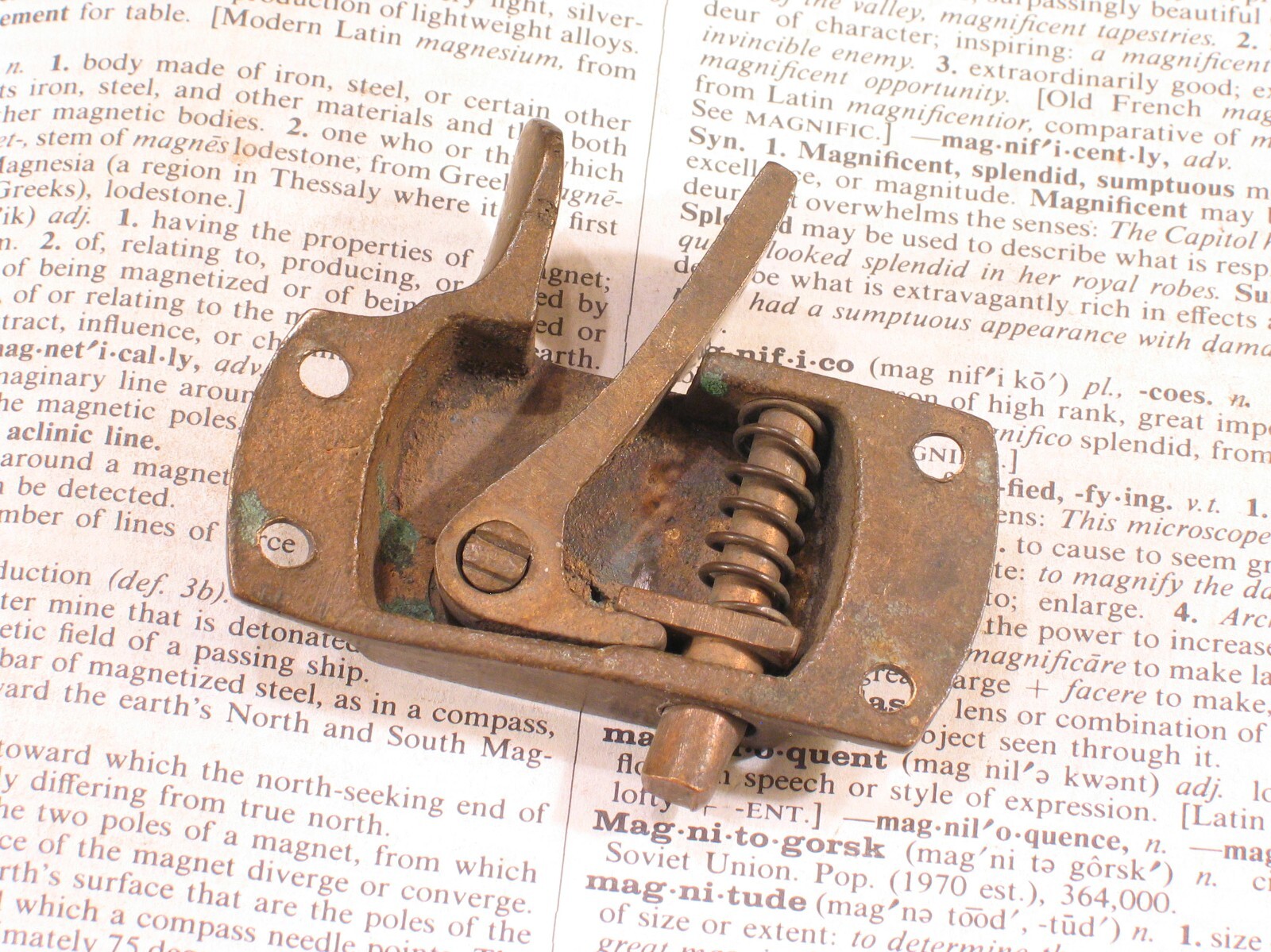 Bronze ADAMS WESTLAKE RR Window Latch Lock Antique Brass Railroad Car