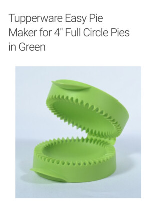 Tupperware Pastry Mini Pie Empanada Press Crimper Crustable Maker Kitchen Gadget