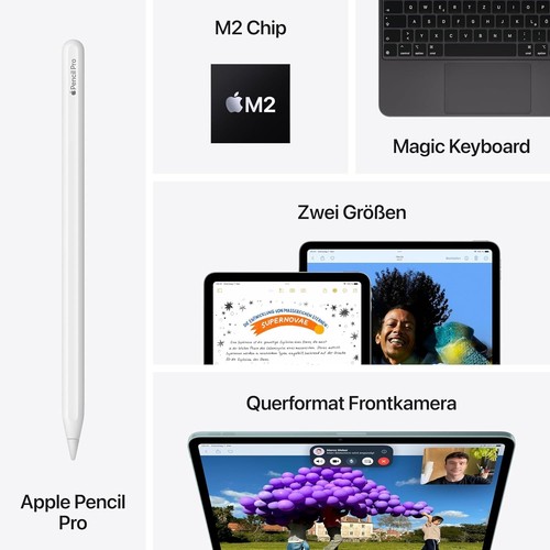 Apple iPad Air 11" 2024 Wi-Fi + Cellular 1000 GB Violett MUXV3NF/ A - Bild 3 von 3