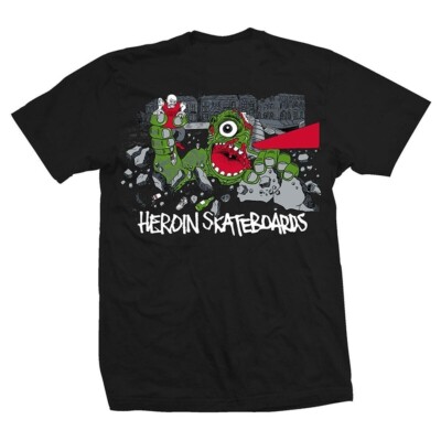 Heroin Skateboards Craig Questions Behemoth T-Shirt - FREE SHIPPING!