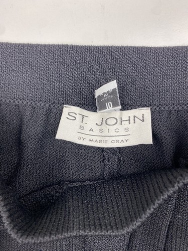 St. John Basics Women Size 10 Black Pleated Dress Pant - Picture 4 of 11