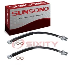 2 pc Sunsong Front Brake Hydraulic Hoses for 1982-1990 Chevrolet S10 Hoses lm