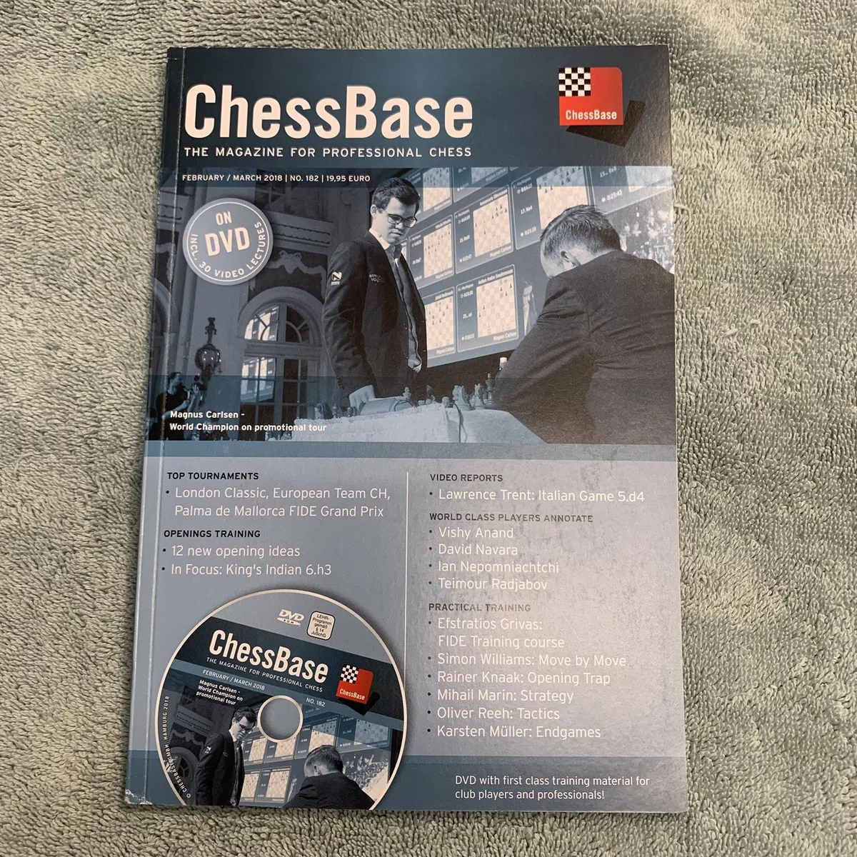 Chessbase Magazine #182 February March 2018 Magnus Carlsen Cover DVD - Used