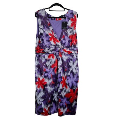 Debenhams Collection BNWT Ladies Sleeveless Midi Dress UK Size 18 Purple & Red