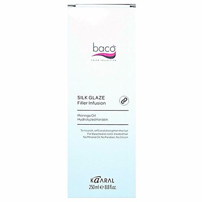 NEW - Baco Silk Glaze Filler Infusion Moringa Oil Keratin 8.8 fl oz 250 ml