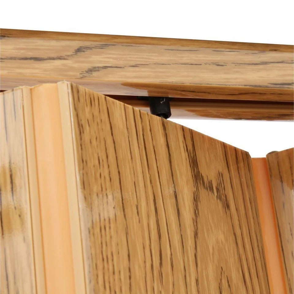 36 in. x 80 pulgadas. Oakmont Vinilo Roble Puerta Acordeón | Armario Plegable Interior LTL Foto 3 de 4
