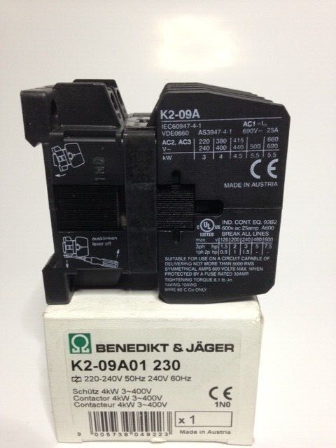 Benedikt & Jager K3-07A40 230 Contactor K56