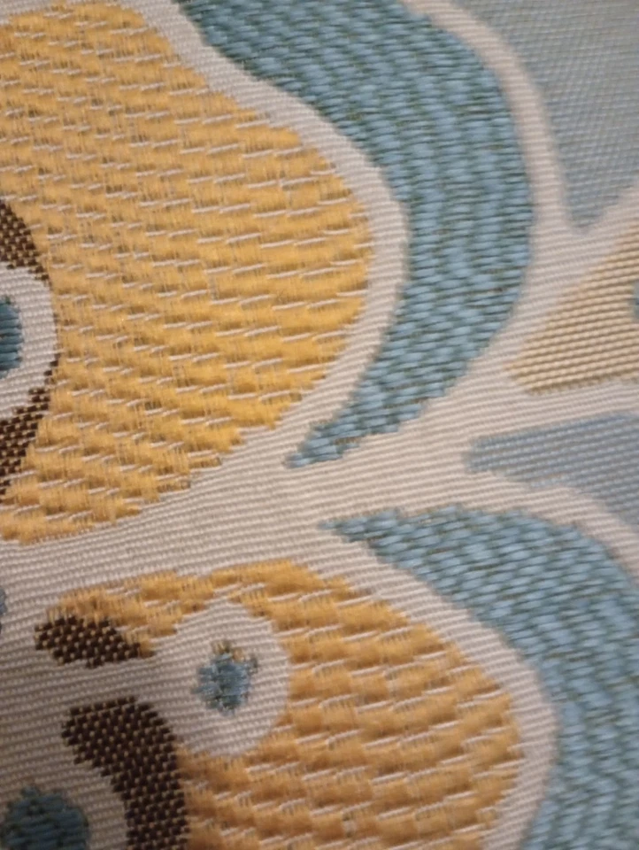 Floral Cottagecore Throw Pillow Embroidered Pattern & Satin Backing - Image 2 of 4