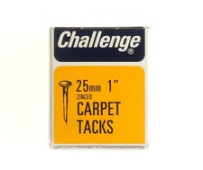 Challenge Zinc-Plated Carpet Tacks 25mm 40G 1 Inch Zinced Steel Tacks Box Pack