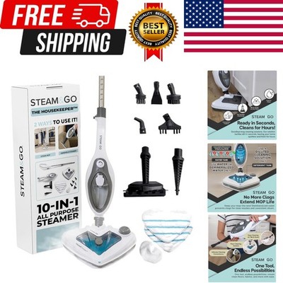 10-in-1 Multi-Surface Steam Mop - Deep Clean & Sanitize with Heat