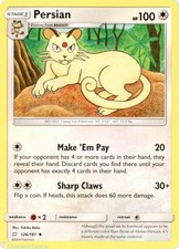 Persian 126/181 : Uncommon Mint/Near Mint Pokemon Card : SM09: Team Up