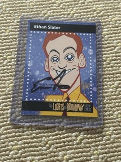 Ethan Slater Signed Lights Of Broadway Trading Card Spongebob Musical Wicked