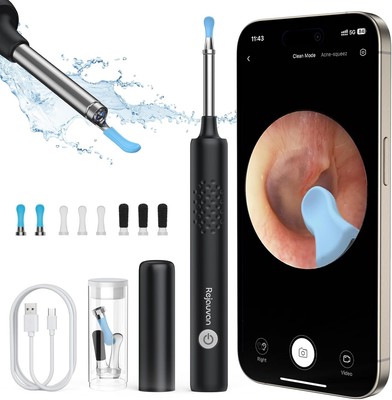 Ear Wax Removal, Cleaner with Camera, Wireless Intelligent Visual Black 
