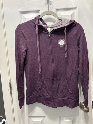 Ivory Ella Purple Full Zip Hoodie Small | Paisley Elephant Graphic Sweatshirt