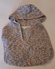 J.Jill Womens Soft Colors Long Sleeve Knit Hooded Sweater Top Sz S Cotton Blend