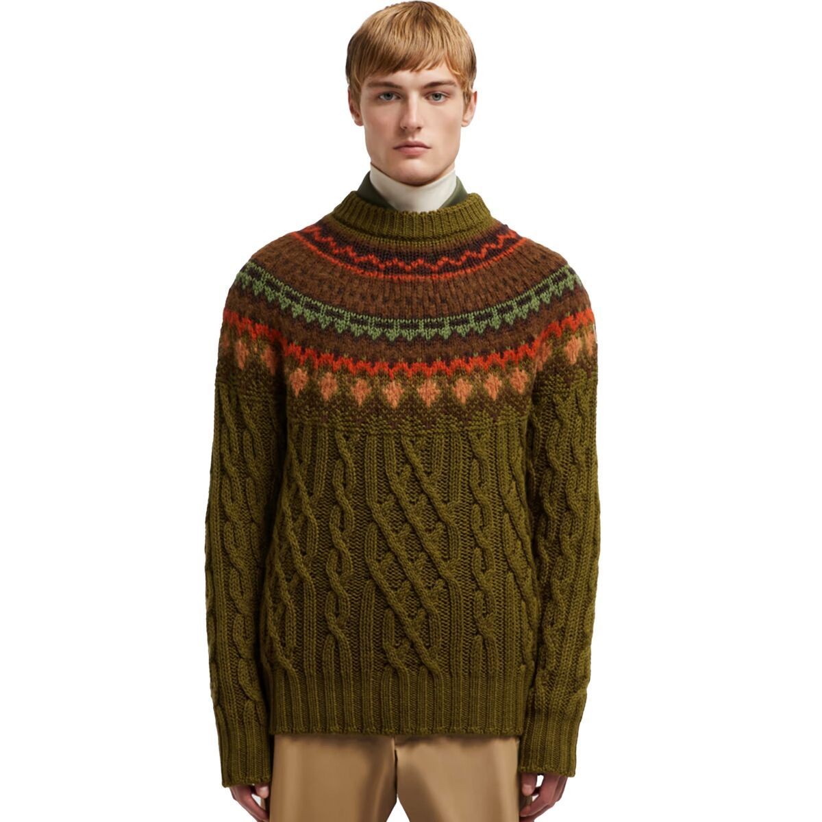 Свитер с круглым вырезом из шерсти альпаки Moncler Grenoble - мужской