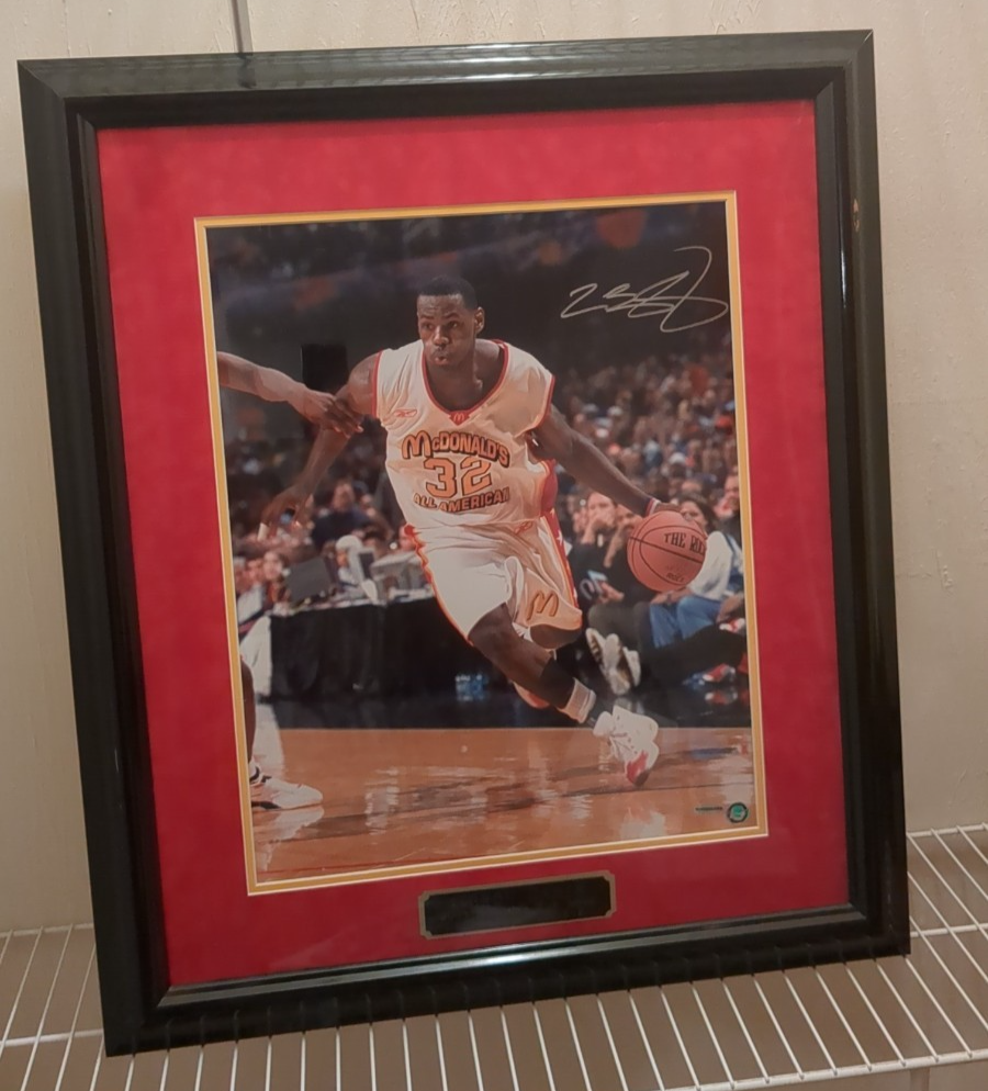 LeBron James Autographed Signed Cleveland Cavaliers 2003 McDonald's High School 16x20 Framed Photo UDA PSA LOA 