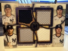 2025 Topps Museum Yankees Primary Pieces Quad Relic /20! Judge, Cole